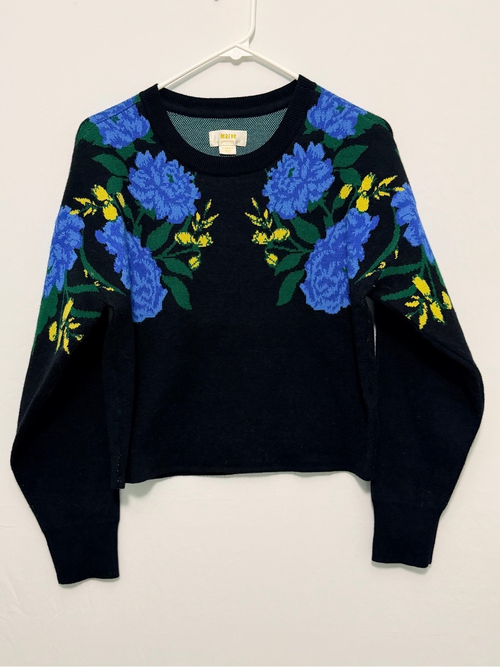 Maeve by Anthropologie Camryn Cropped Crewneck Sweater size XS